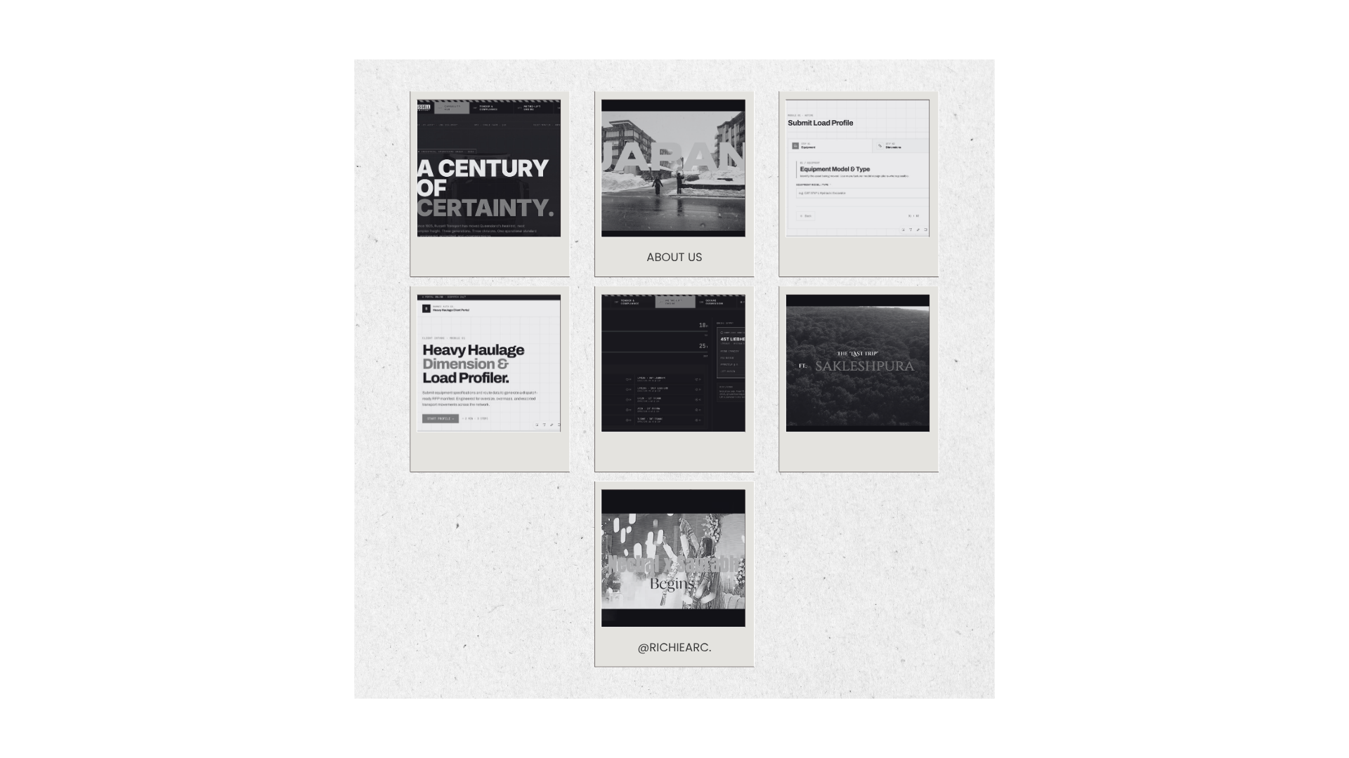 Richie Richard Raguraman — portfolio moodboard